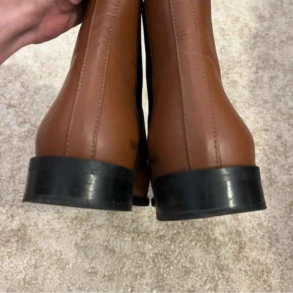 Everlane The Italian Leather Square Toe Chelsea Boots in Peanut Size 7.5 - Picture 7 of 10